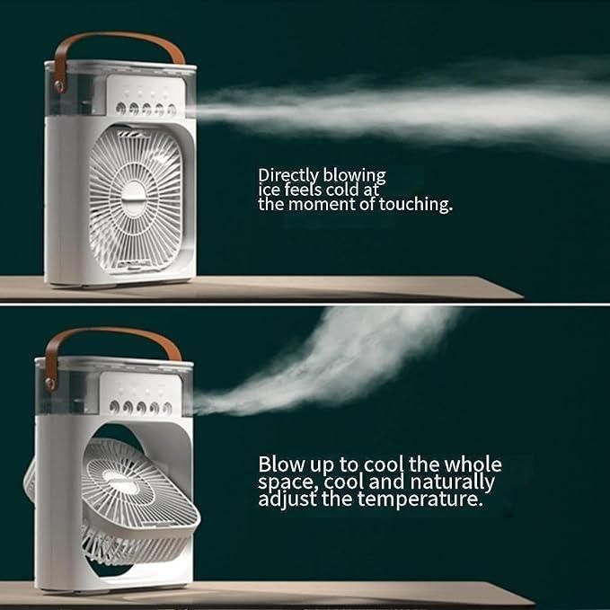 Multifunction Mist Fan – Portable USB Air Cooler, Humidifier &amp; Spray Fan for Home