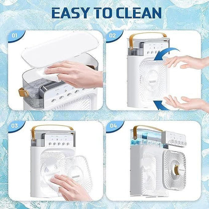 Multifunction Mist Fan – Portable USB Air Cooler, Humidifier &amp; Spray Fan for Home
